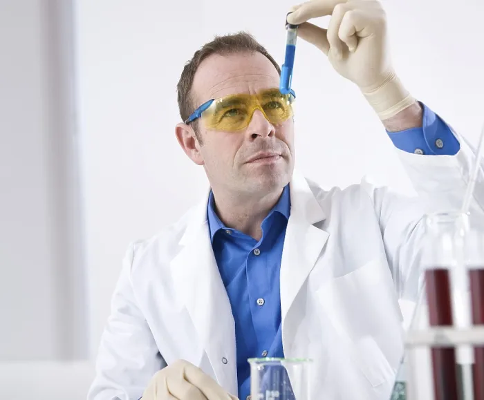 Framed Print : Man Working on an Experiment Laboratory Print Framed Print : Man Working on an Experiment Laboratory Print