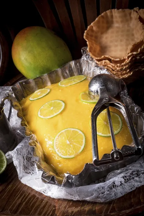 Framed Print : Mango Lime Ice Print Framed Print : Mango Lime Ice Print