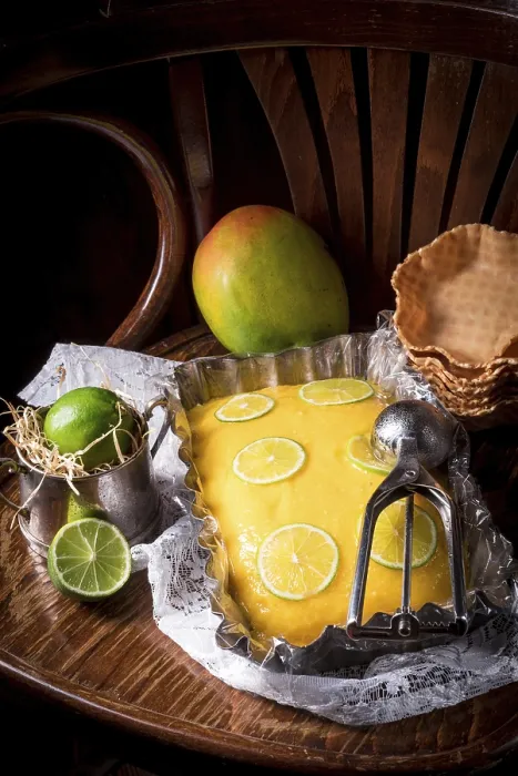 Framed Print : Mango Lime Ice Print Framed Print : Mango Lime Ice Print