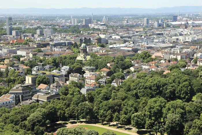 Framed Print : Mannheim Print from Above Framed Print : Mannheim Print from Above