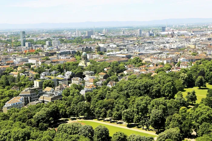Framed Print : Mannheim Print from Above
