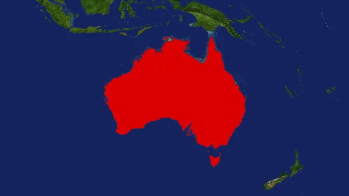 Framed Print : Australia Map Print with Highlighted Regions in Red Framed Print : Australia Map Print with Highlighted Regions in Red