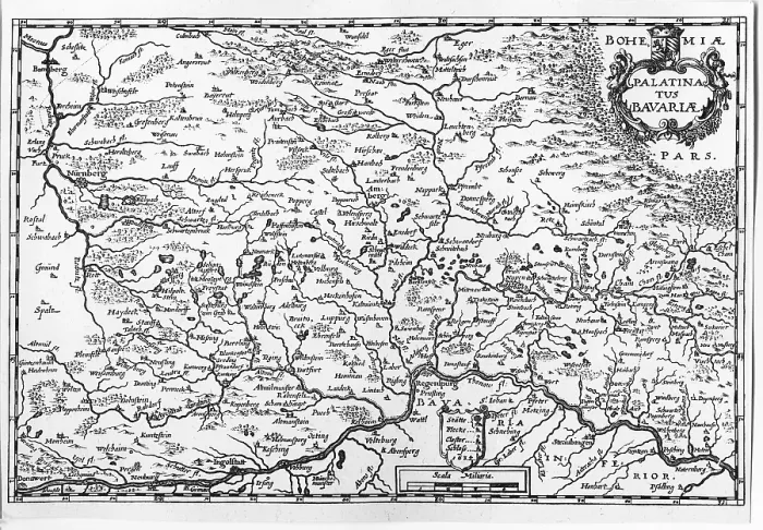 Framed Print : Map of Upper Bavaria and Lower Bavaria Print, circa 1650 Framed Print : Map of Upper Bavaria and Lower Bavaria Print, circa 1650