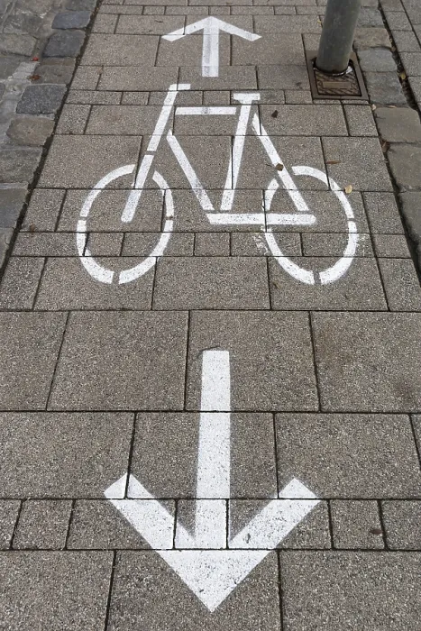 Framed Print : Bavaria Germany Cycle Path Marking Print Framed Print : Bavaria Germany Cycle Path Marking Print