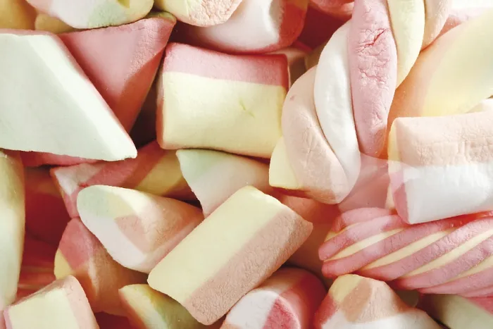 Framed Print : Marshmallows in a Glass Print, Close-up