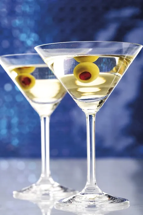Framed Print : Two Martinis with Olive Print Framed Print : Two Martinis with Olive Print
