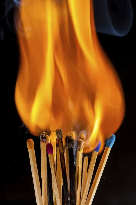 Framed Print : Several matches are lit at the same time Print