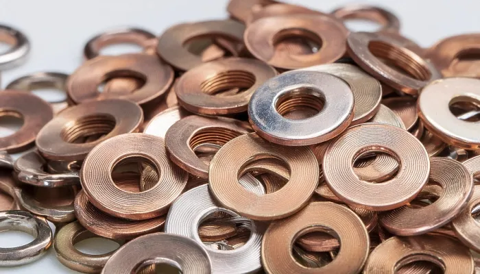 Framed Print : Copper Washers Print - Metal Material Close-up Framed Print : Copper Washers Print - Metal Material Close-up