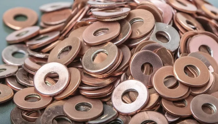 Framed Print : Copper Washers Print Framed Print : Copper Washers Print