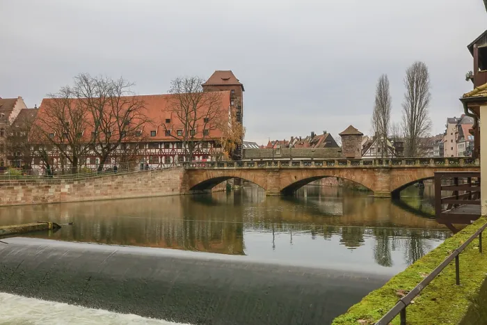 Framed Print : Maxbrücke Print over Pegnitz River