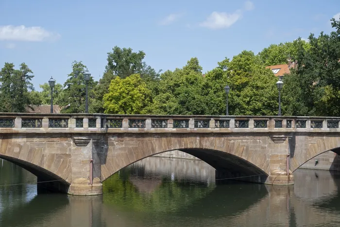 Framed Print : Maxbrücke Print over Pegnitz River, Nuremberg, Germany Framed Print : Maxbrücke Print over Pegnitz River, Nuremberg, Germany