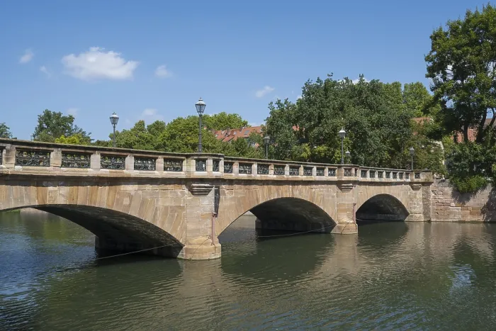Framed Print : Maxbrucke Print over Pegnitz River, Nuremberg, Germany Framed Print : Maxbrucke Print over Pegnitz River, Nuremberg, Germany