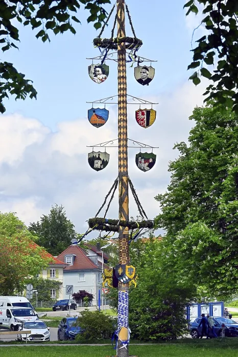 Framed Print : The Maypole at Ottobeuren Monastery Print, Bavaria, Germany Framed Print : The Maypole at Ottobeuren Monastery Print, Bavaria, Germany