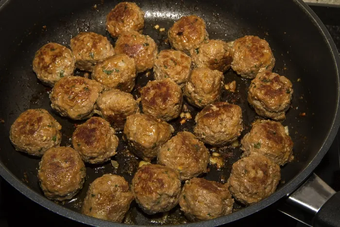 Framed Print : Meatballs in a Pan Print