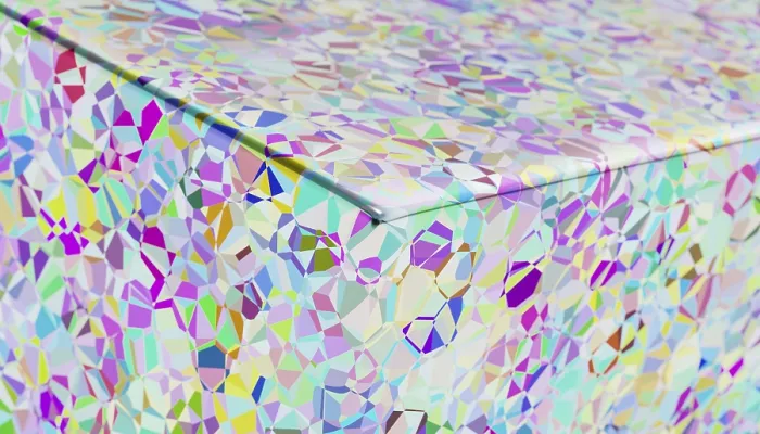 Framed Print : Iridescent Geometric Patterns 3D Print Framed Print : Iridescent Geometric Patterns 3D Print