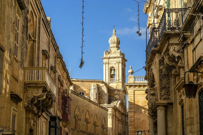 Framed Print : Mediterranean Architecture of Mdina Print, Malta Framed Print : Mediterranean Architecture of Mdina Print, Malta