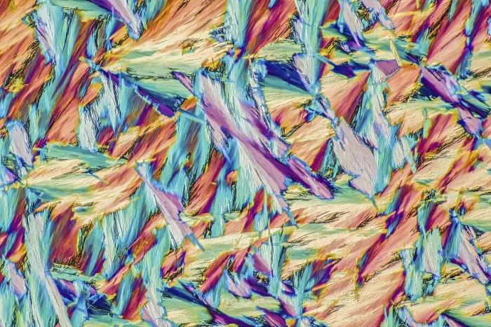 Framed Print : Menthol Crystals Polarized Light Print Framed Print : Menthol Crystals Polarized Light Print