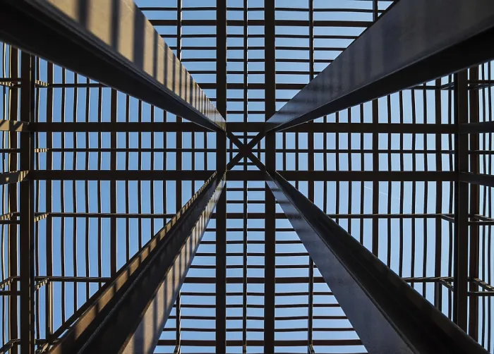 Framed Print : Metal Construction Print: Industrial Architecture