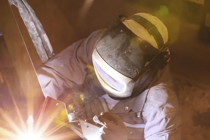 Framed Print : Metal Worker During Welding Print Framed Print : Metal Worker During Welding Print