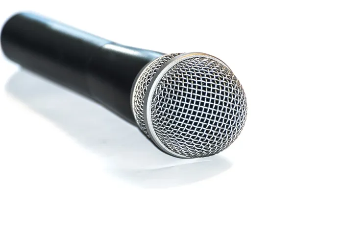 Framed Print : Microphone Print on White Background Framed Print : Microphone Print on White Background