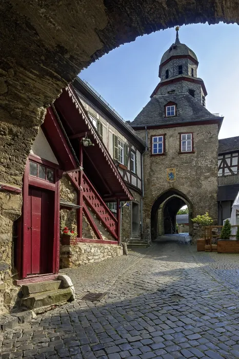 Framed Print : Braunfels Castle Middle Gate Tower and Bell Tower Print, Germany Framed Print : Braunfels Castle Middle Gate Tower and Bell Tower Print, Germany