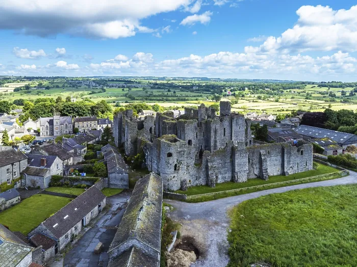 Framed Print : Middleham Castle Drone Print, North Yorkshire, England Framed Print : Middleham Castle Drone Print, North Yorkshire, England