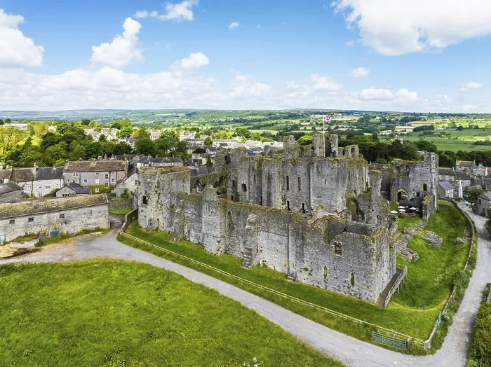 Framed Print : Middleham Castle Print - Aerial View, North Yorkshire Framed Print : Middleham Castle Print - Aerial View, North Yorkshire