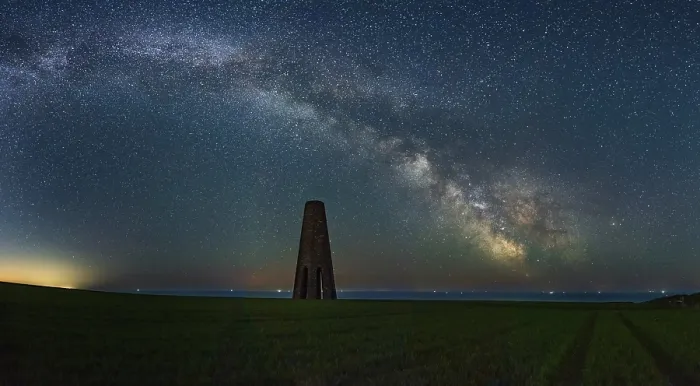 Framed Print : Milky Way over The Daymark, Devon Print Framed Print : Milky Way over The Daymark, Devon Print