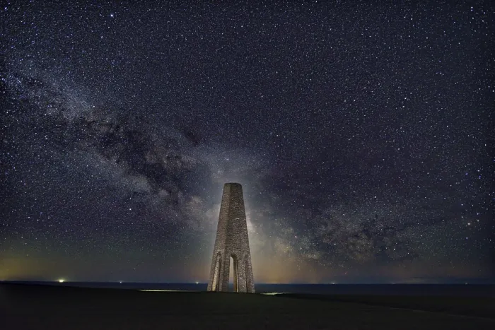 Framed Print : Milky Way over The Daymark, Devon Print Framed Print : Milky Way over The Daymark, Devon Print