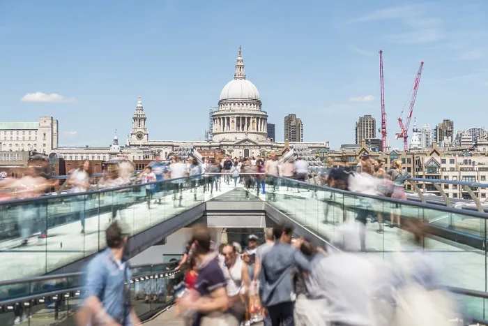 Framed Print : Millennium Bridge and St. Paul's Cathedral Print, London, UK Framed Print : Millennium Bridge and St. Paul's Cathedral Print, London, UK