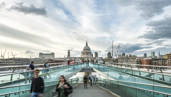 Framed Print : Millennium Bridge and St. Paul's Cathedral Print, London Framed Print : Millennium Bridge and St. Paul's Cathedral Print, London