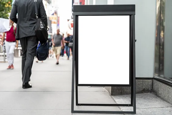 Framed Print : Mobile Billboard Print on Sidewalk Framed Print : Mobile Billboard Print on Sidewalk