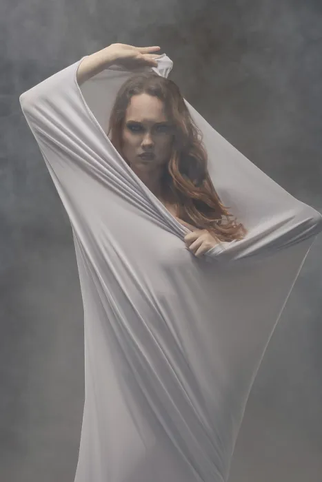 Framed Print : Ethereal Model Print in Misty Studio Framed Print : Ethereal Model Print in Misty Studio