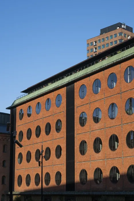 Framed Print : Modern Brick Facade Print, Carlsberg District, Copenhagen Framed Print : Modern Brick Facade Print, Carlsberg District, Copenhagen