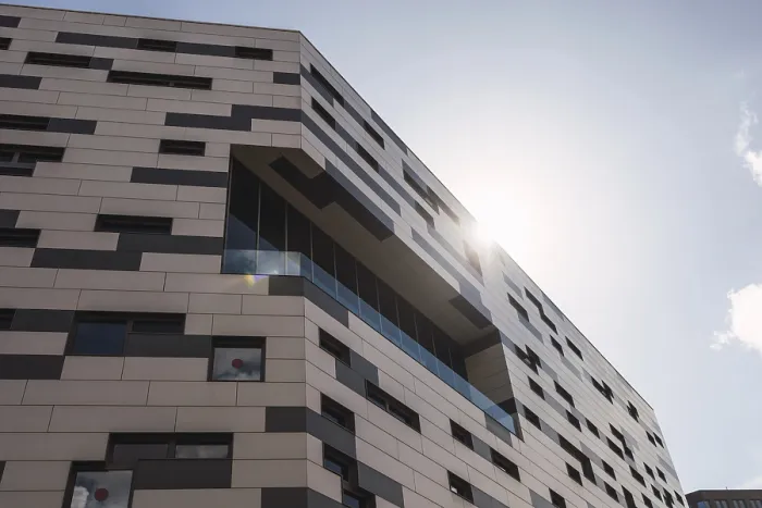 Framed Print : A Modern Building with Geometric Patterns Print Framed Print : A Modern Building with Geometric Patterns Print