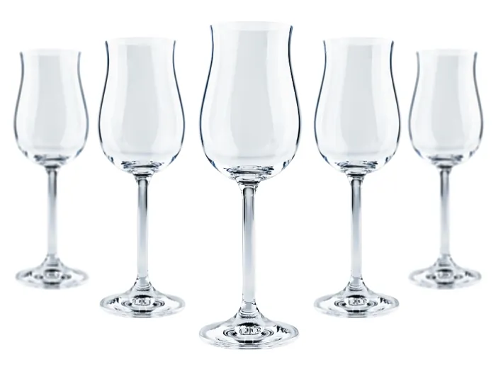 Framed Print : Five Modern Goblets Print on White Background Framed Print : Five Modern Goblets Print on White Background
