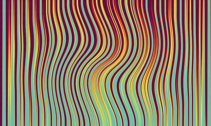 Framed Print : Modern Soft Gradient Lines Print in Colorful Gradients