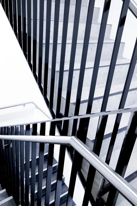 Framed Print : Modern Staircase with Railing Print Framed Print : Modern Staircase with Railing Print