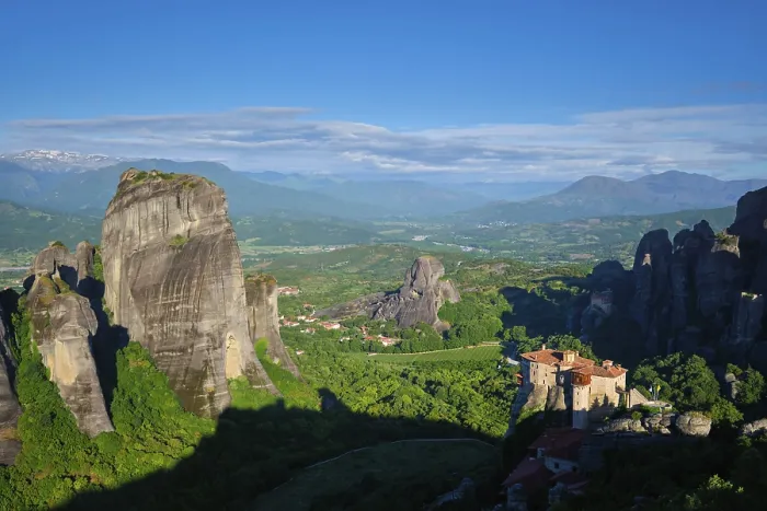 Framed Print : Meteora Monasteries Print - Rousanou and St. Nicholas Anapavsa Framed Print : Meteora Monasteries Print - Rousanou and St. Nicholas Anapavsa