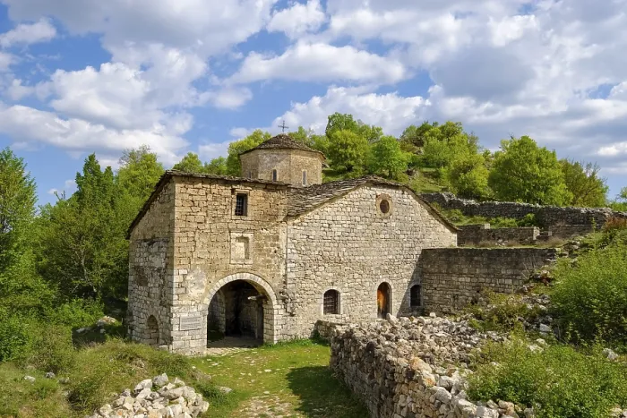 Framed Print : Monastery of St. Peter and Paul Print, Korca Region, Albania Framed Print : Monastery of St. Peter and Paul Print, Korca Region, Albania