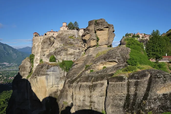 Framed Print : Meteora Monasteries Print at Sunrise