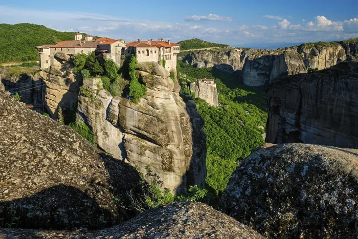 Framed Print : Meteora Monasteries Print at Sunset Framed Print : Meteora Monasteries Print at Sunset