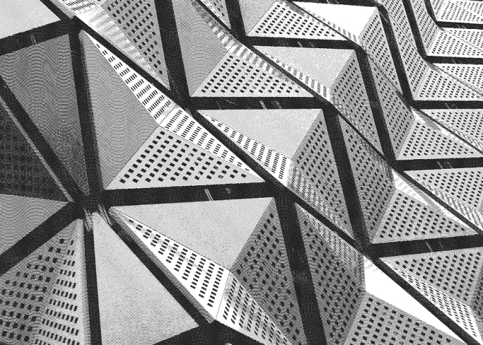 Framed Print : Monochrome Geometric Architectural Print Framed Print : Monochrome Geometric Architectural Print