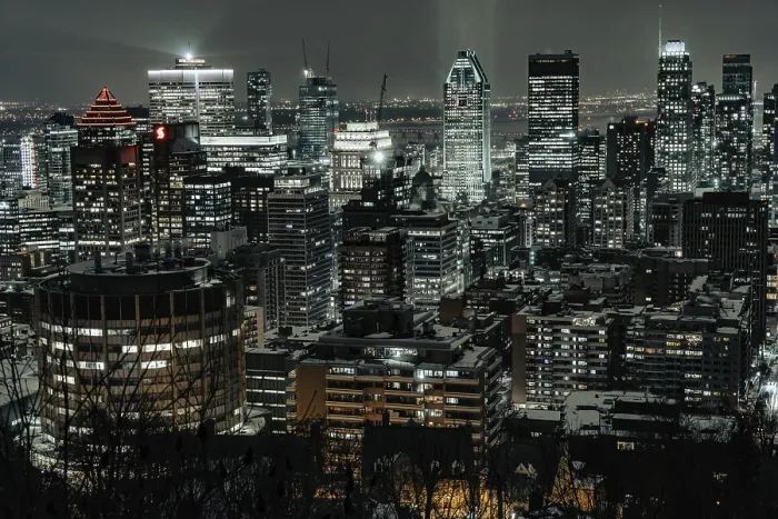 Framed Print : Montreal Night View Print - Quebec, Canada Framed Print : Montreal Night View Print - Quebec, Canada