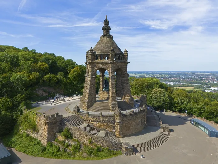 Framed Print : Aerial View of Kaiser Wilhelm Monument Print, Germany Framed Print : Aerial View of Kaiser Wilhelm Monument Print, Germany