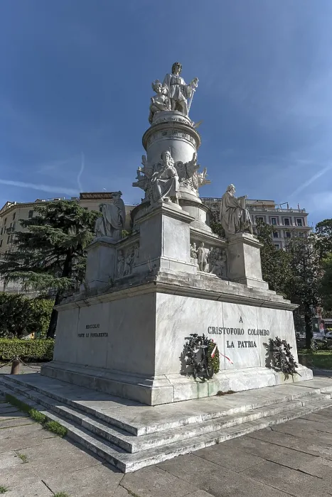 Framed Print : Print of Christopher Columbus Monument, Genoa, Italy 1884 Framed Print : Print of Christopher Columbus Monument, Genoa, Italy 1884