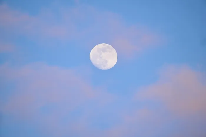 Framed Print : Moon at Sunset Print, Bavaria, Germany Framed Print : Moon at Sunset Print, Bavaria, Germany