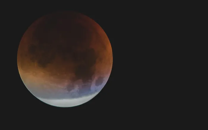 Framed Print : Partial Lunar Eclipse Print: Haan, Germany