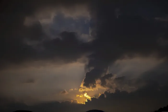 Framed Print : Moonlight in Cloudscape at Night Print, Lugano, Ticino, Switzerland