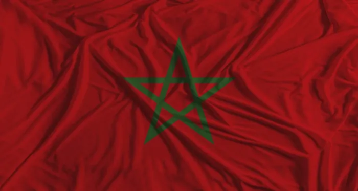 Framed Print : Morocco Flag Print with Fabric Texture Background Framed Print : Morocco Flag Print with Fabric Texture Background